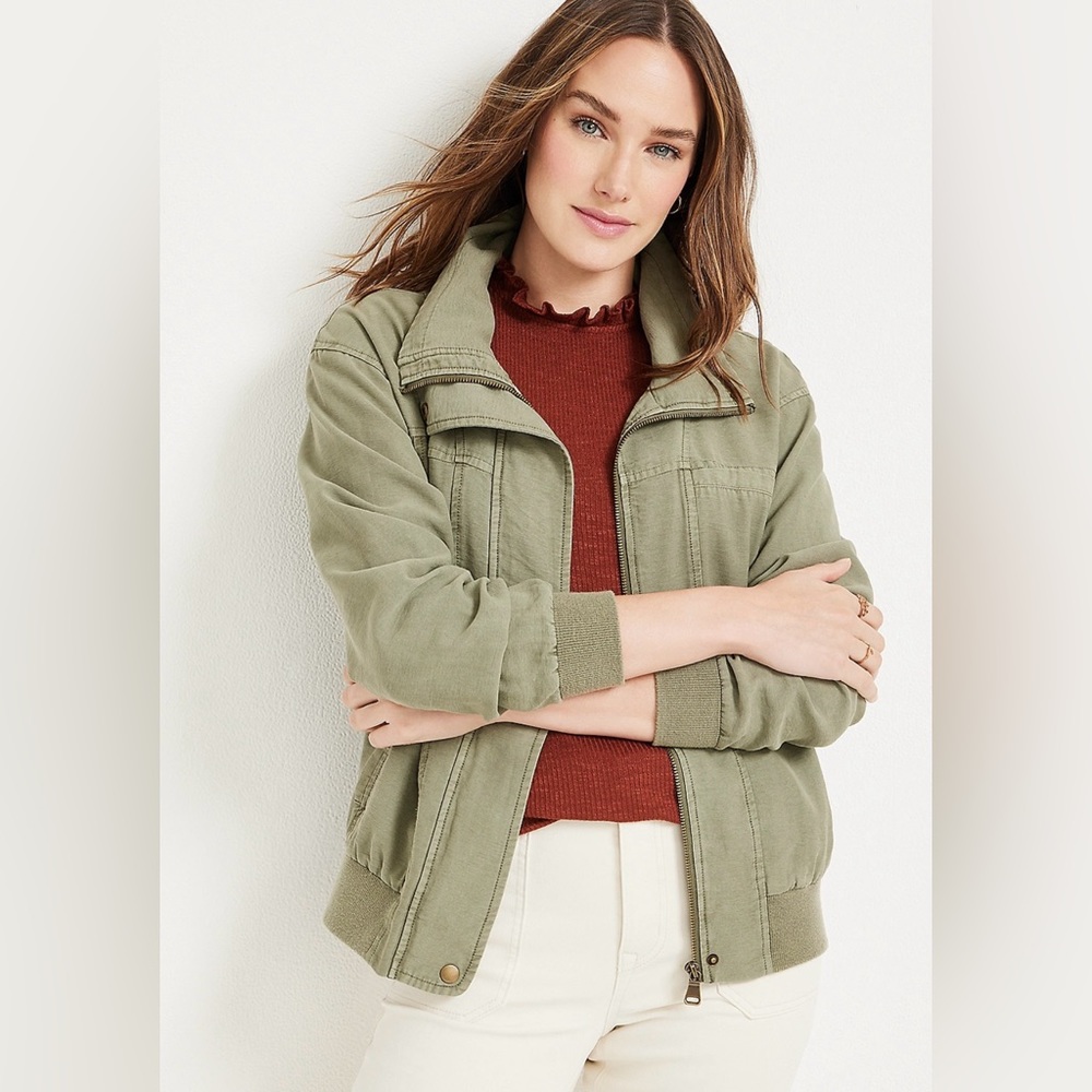 Nwot Maurice’s Twill Bamber Jacket